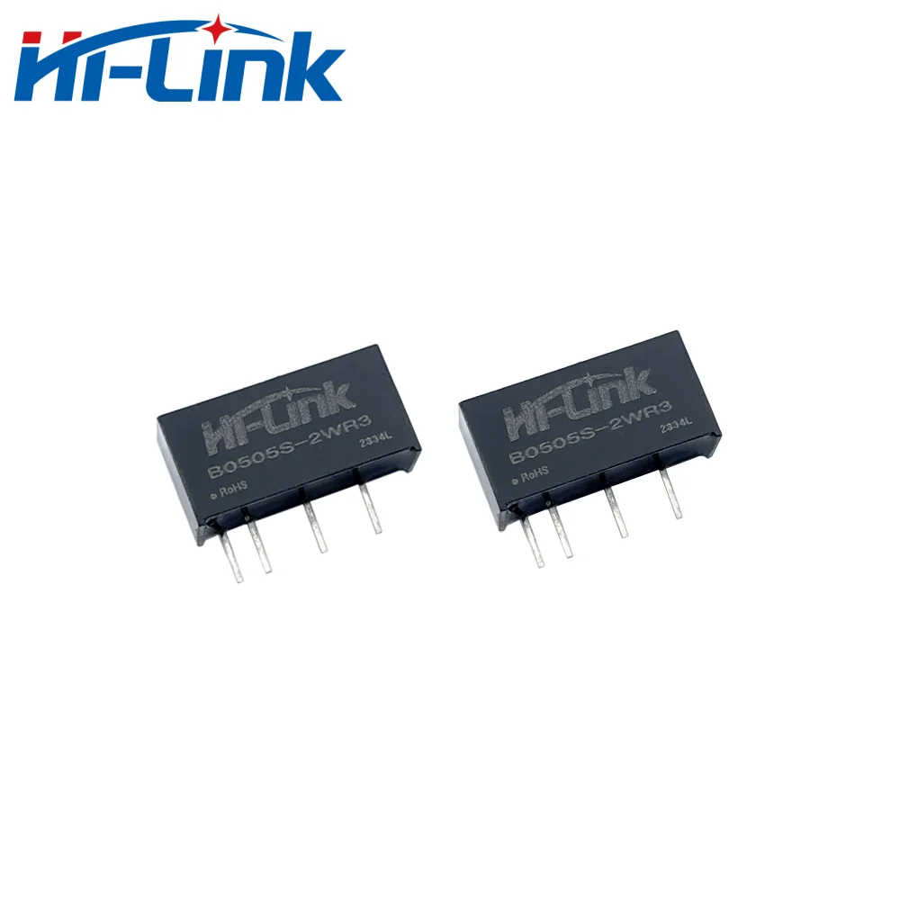 Hilink 2 ชิ้น/ล็อต B0505S-2WR3 5V 4A 2W DC DC แหล่งจ่ายไฟโมดูลการแยก Mini Adjustable Converter ระลอกคลื่นต่ําประสิทธิภาพสูง UL