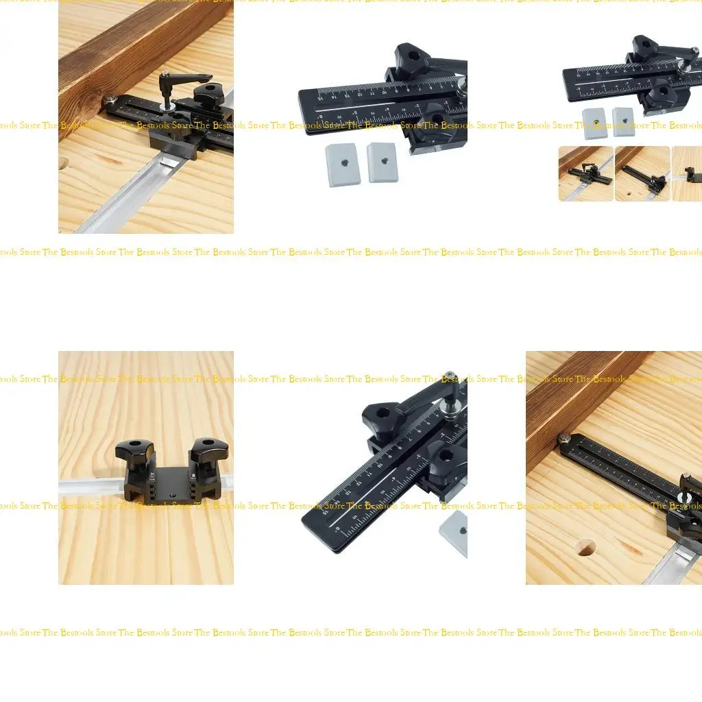 

12PF Multipurpose Aluminum Thin Rips Jig T Slot Guide With Metric Imperials Marking Enhances Stability For Woodcrafting Tasks