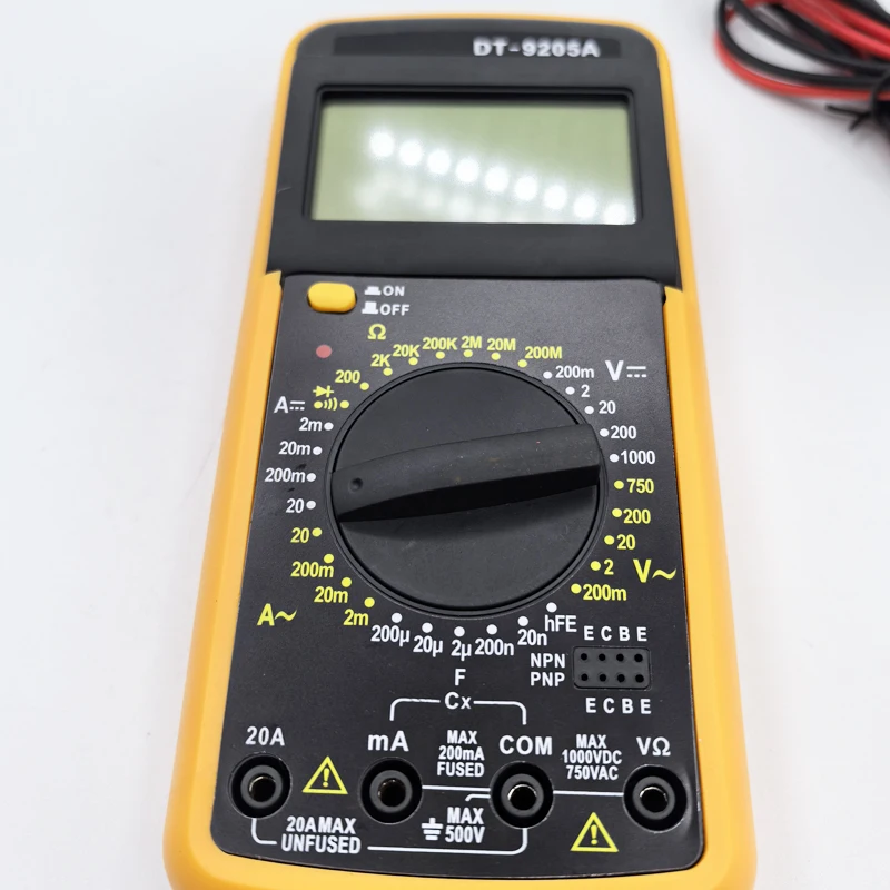 Multímetro digital profissional – DMM para tensão CA/CC, corrente, capacitância de resistência e testador de amperímetro de voltímetro portátil hFE