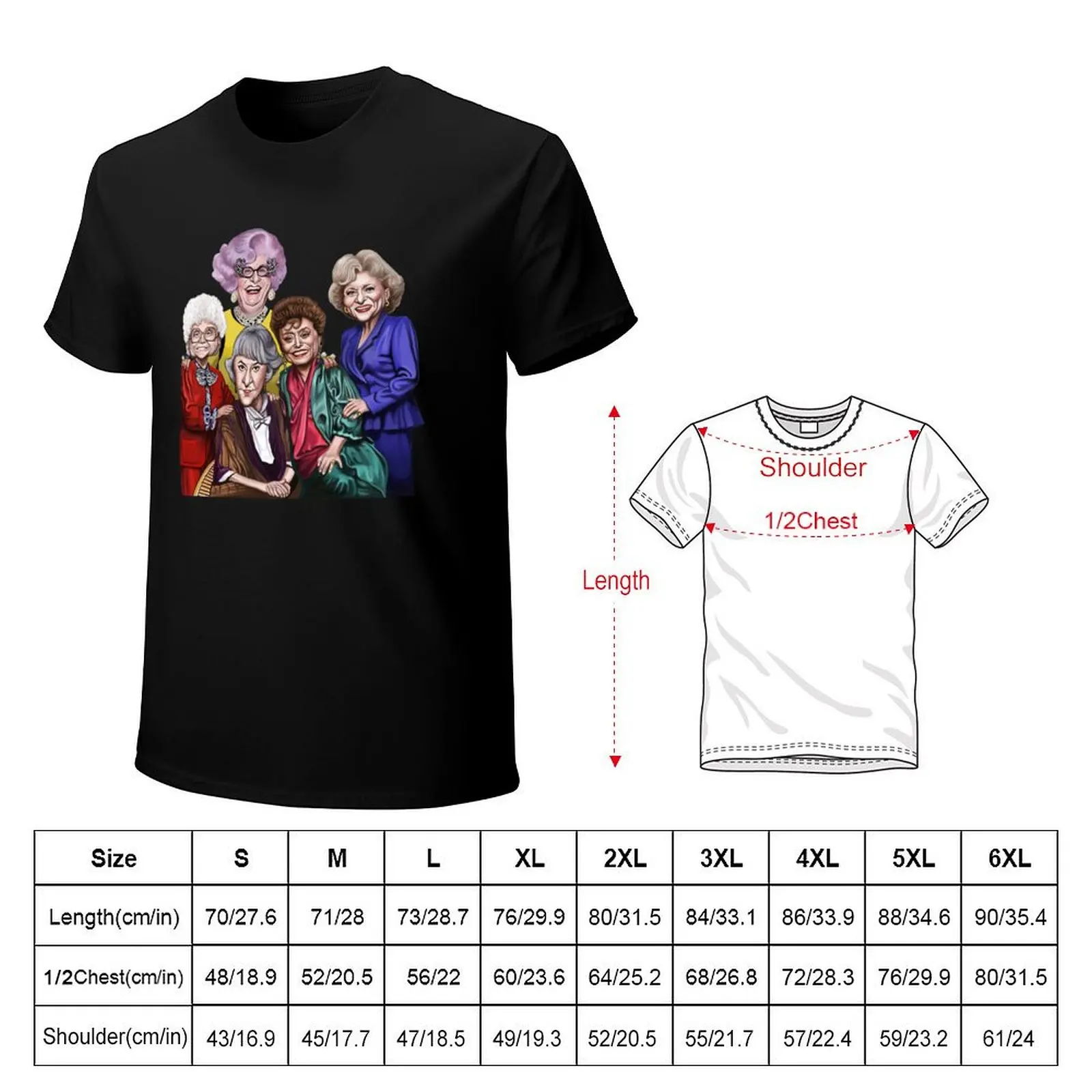 Dame Edna with her gorgeous golden girlfriends by James Brennan T-Shirt Modern Style Print T-Shirt