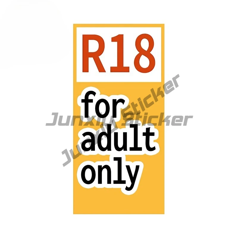 

For Adult Only Funny Car Door Sticker Attractive Simple Sign Deisgn Vehicle Decals Vinyl Sunscreen Campervan Decor