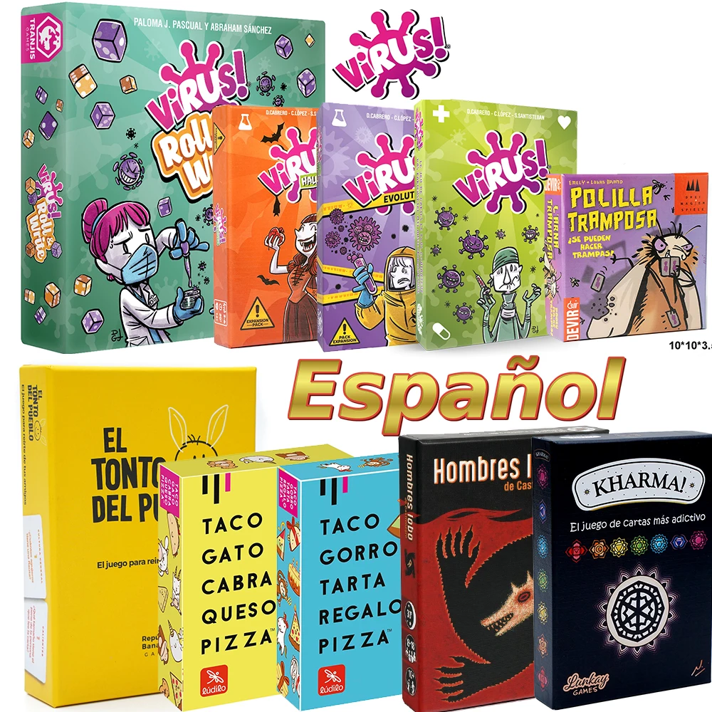 Versión en Español juego mesa Taco Gato Cabra Queso Pizza Juego de cartas Taco Gorro Tarta Regalo Pizza