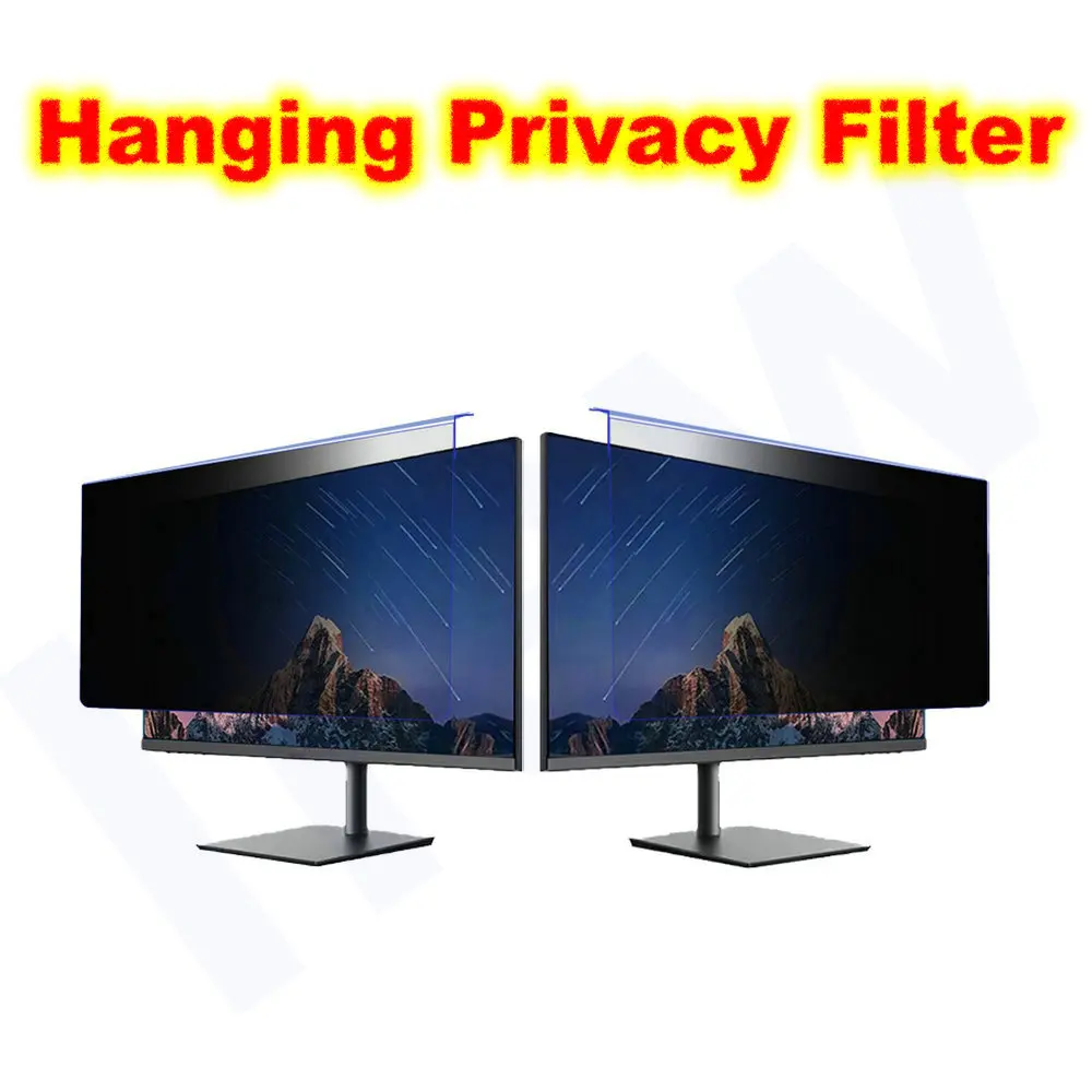 Hanging Anti-peering Screen Protector Computer PC Monitor Screen Blue Light Blocking Privacy Filter Film Anti-UV Eye Protection