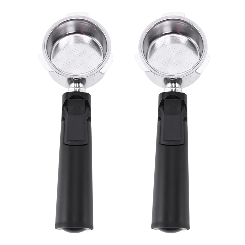 

2X,51 мм, нержавеющая сталь, без дна, портативный фильтр для кофе, профессиональный аксессуар для кофеварки