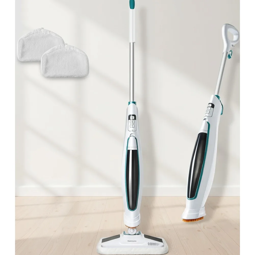 

Steam Mop for Floor Cleaning with Easy Scrubber & Washable Pads, 2 Modes, Quick-Heating, Lightweight for Hardwood Tile