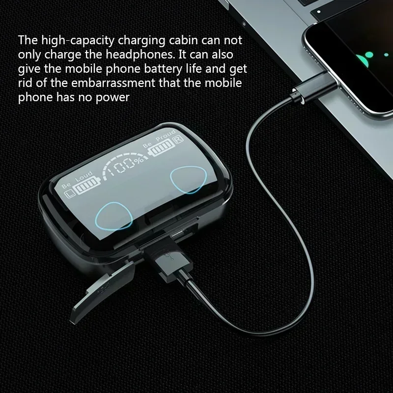 سماعات بلوتوث M10 Handfree LED ستيريو موسيقى سماعات أذن لاسلكية مقاومة للماء تنطبق على الهواتف الذكية