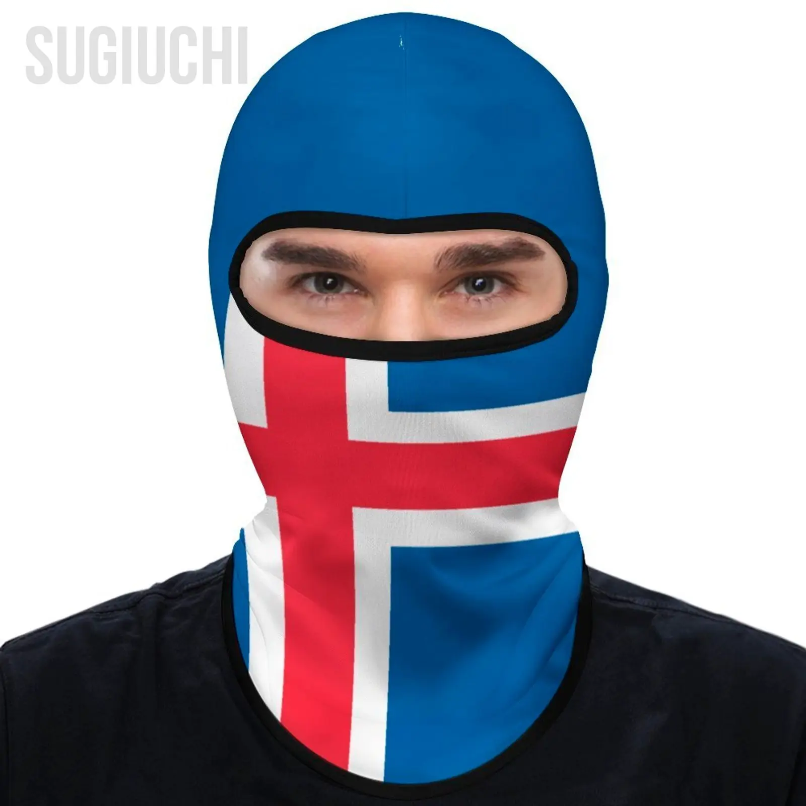 Iceland Flag Outdoor Cool Sunscreen Motorcycle Face Mask Moto Biker Wind Cap Mask Stopper Windproof Bicycle Cycling Headgear