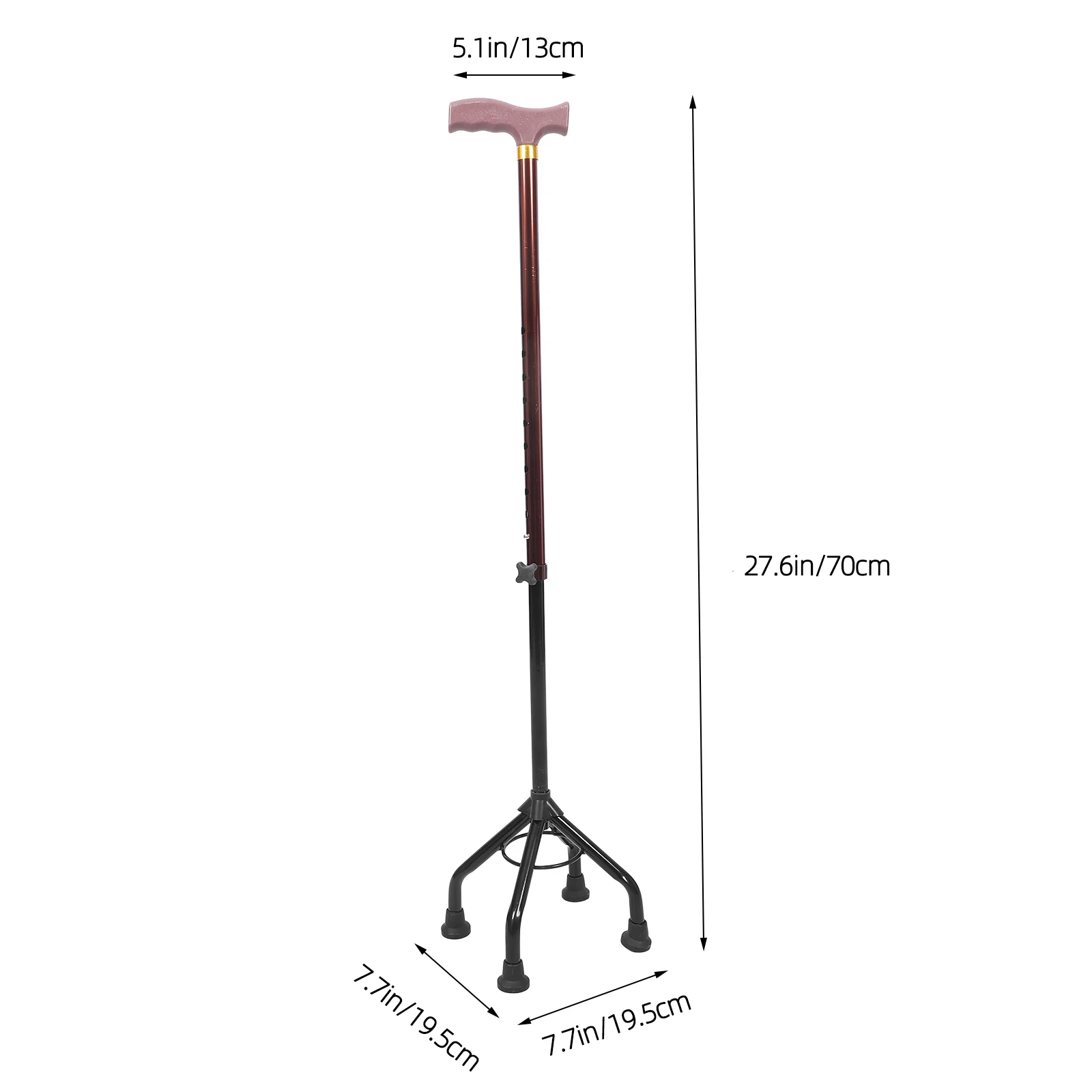 سبائك الألومنيوم 4 أرجل قابل للتعديل قصب المسنين عصا للمشي عدم الانزلاق الرحلات القطب التنزه العصي للرجال دعم الاستقرار #4