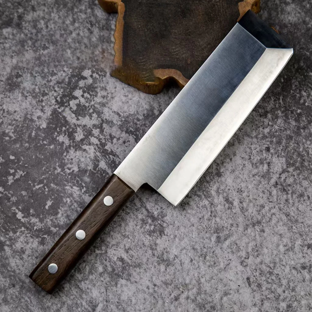 Cuchillo de cocina con mango de madera, cuchilla afilada de acero 7Cr17MoV de 7,4 pulgadas, para chef, Sashimi, rebanar carne, herramientas de cocina