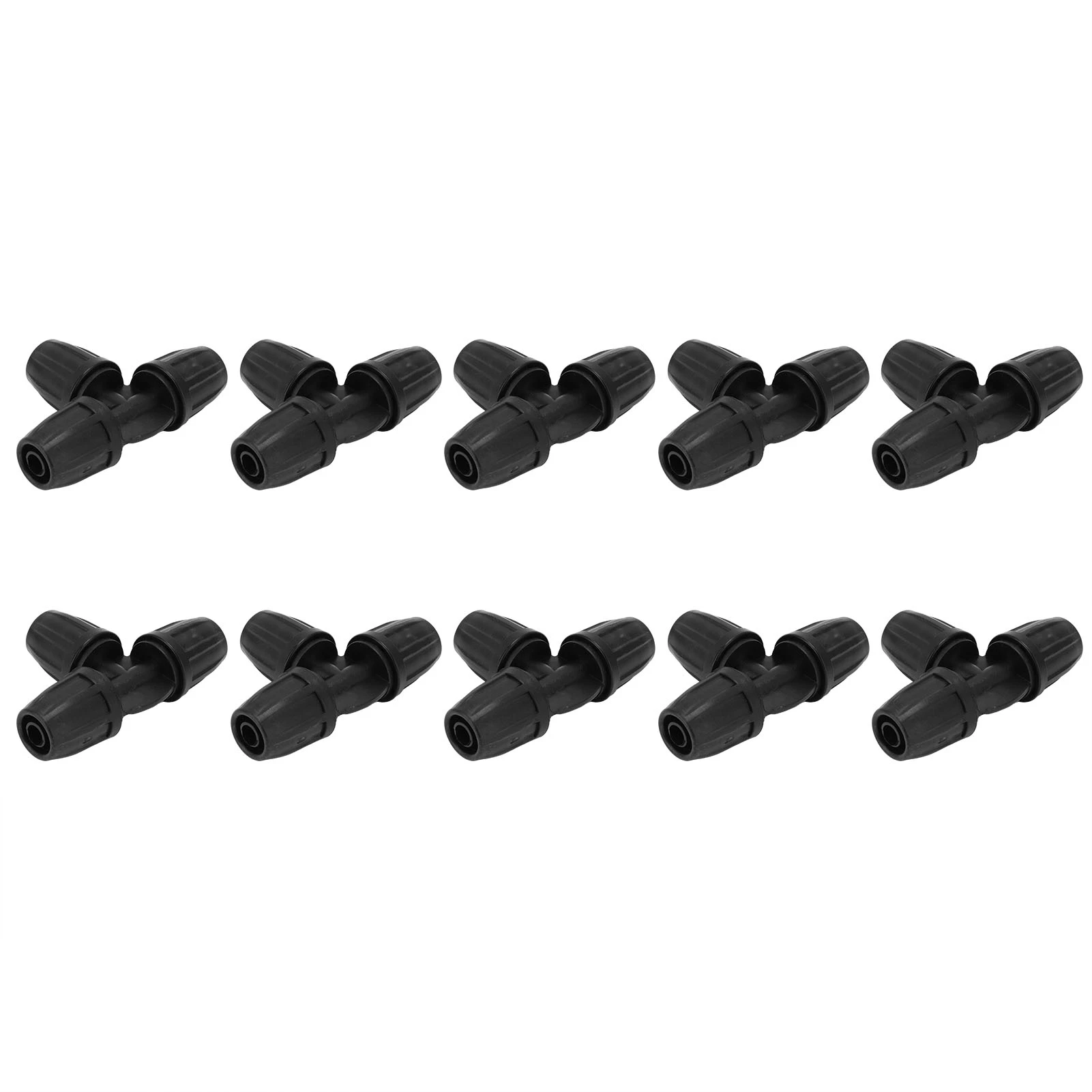10Pcs 8/11 Barbed Tee with Lock Pipe Connector Hose Fittings for Garden Drip Irrigation