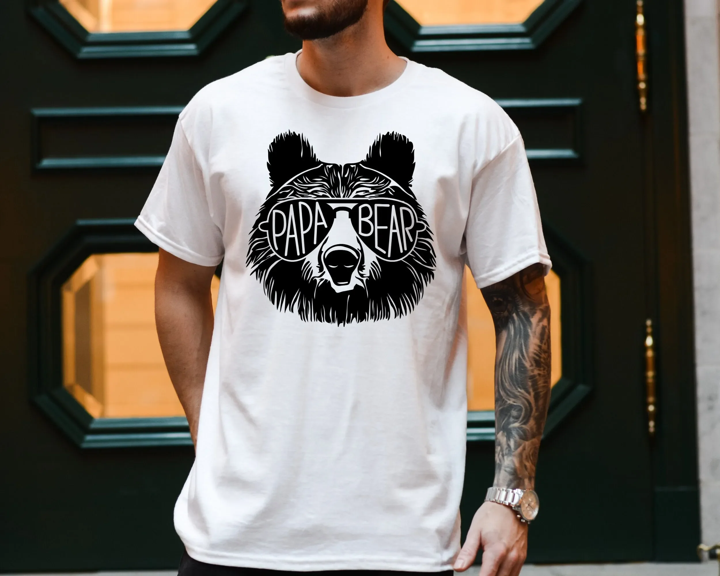 Maglietta Con Occhiali Da Sole Papa Bear, Regalo Per Papà, Marito, Festa Del Papà, Per Lui, Padre