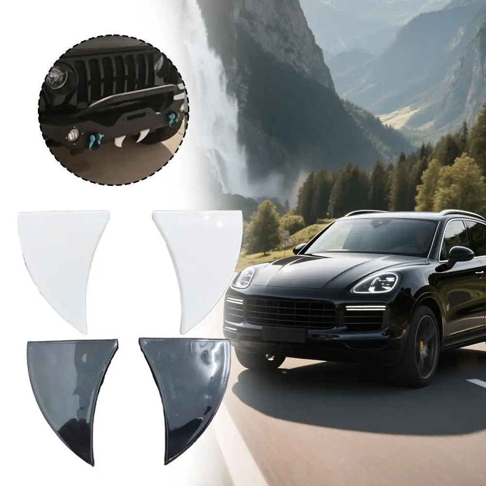 

Halloween Car Vampire Teeth Decoration 3D Car Teeth Vampire Teeth Car Decor White Devil Horns Waterproof Bumper Decor