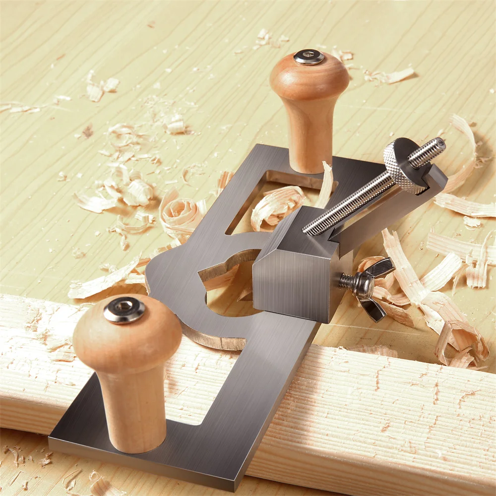 Router Plane Handheld Adjustable Woodcraft Trimming Knife Depth Stop Planer Wood Chamfering Slottinge Woodworking Hand Tool