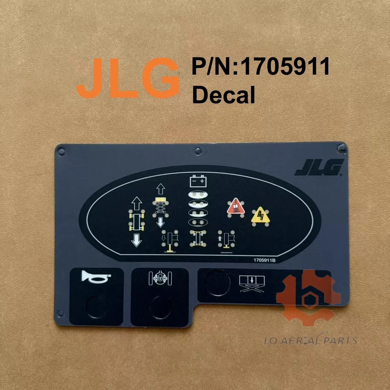 1705911 DECAL NAMEPLATE LOAD Used for JLG lifts