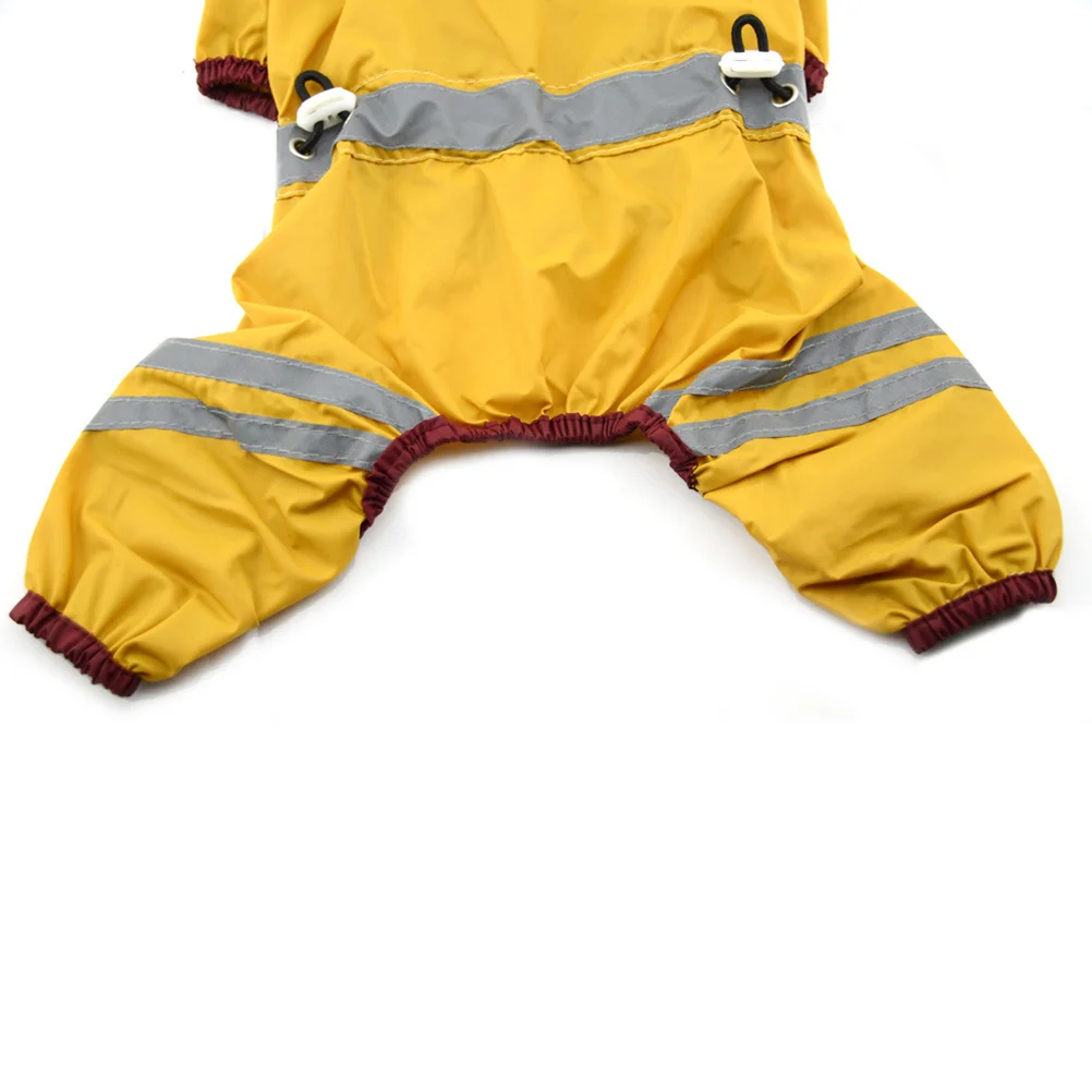 

Dog Rain Coat Yellow S Size Waterproof Breathable Lightweight Pet Rain Jacket for Small Medium Dogs Puppy Hoodie Style Rainwear