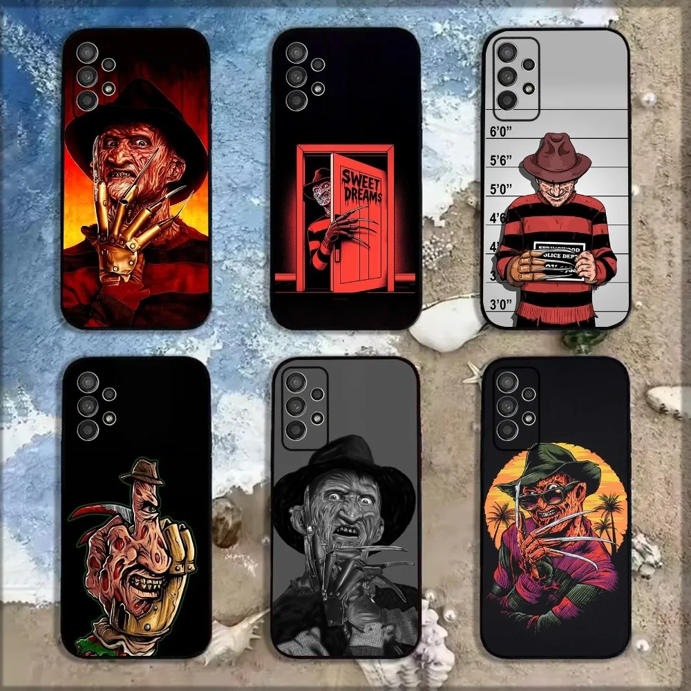 Film K-Krueger F-Freddy Horror Phone Case For Samsung Galaxy A13,A21s,A22,A31,A32,A52,A53,A71,A80,A91 Soft Black Shell