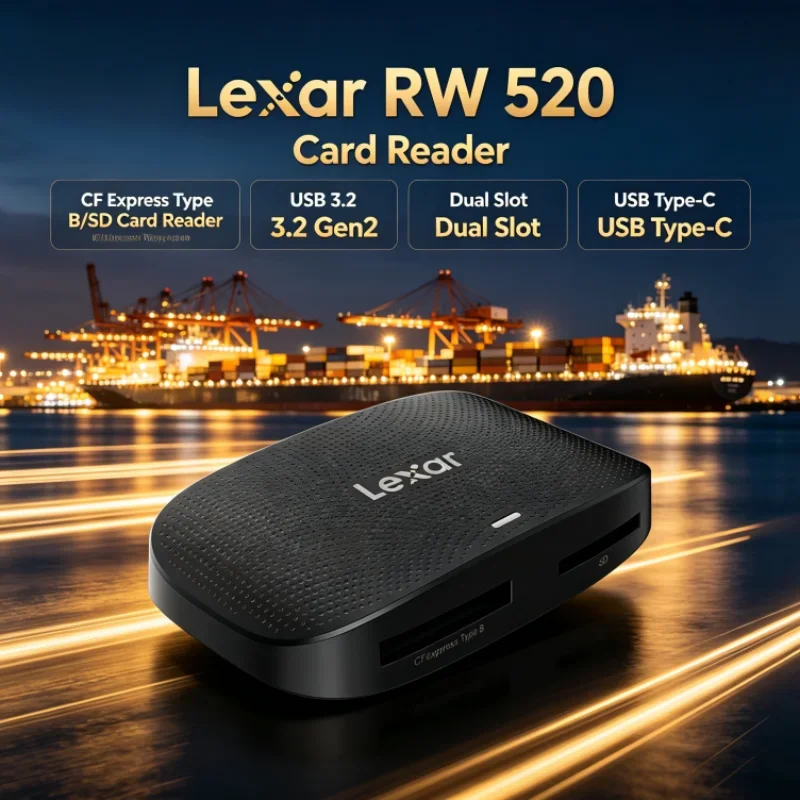 Lexar RW520 Memory Card Reader High Speed USB 3.2 Gen 2 CFexpress Type B SD Card Reader for Camera Data Transfer
