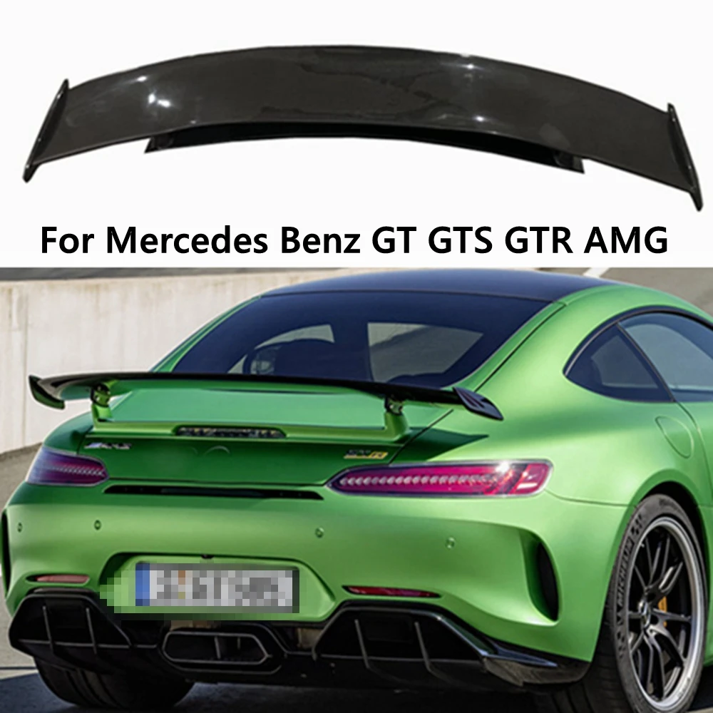 

For Mercedes Benz GT GTS GTR AMG Coupe 2015 2016 2017 2018 2019 2020 2021 High Quality CARBON FIBER REAR WING TRUNK LIP SPOILER