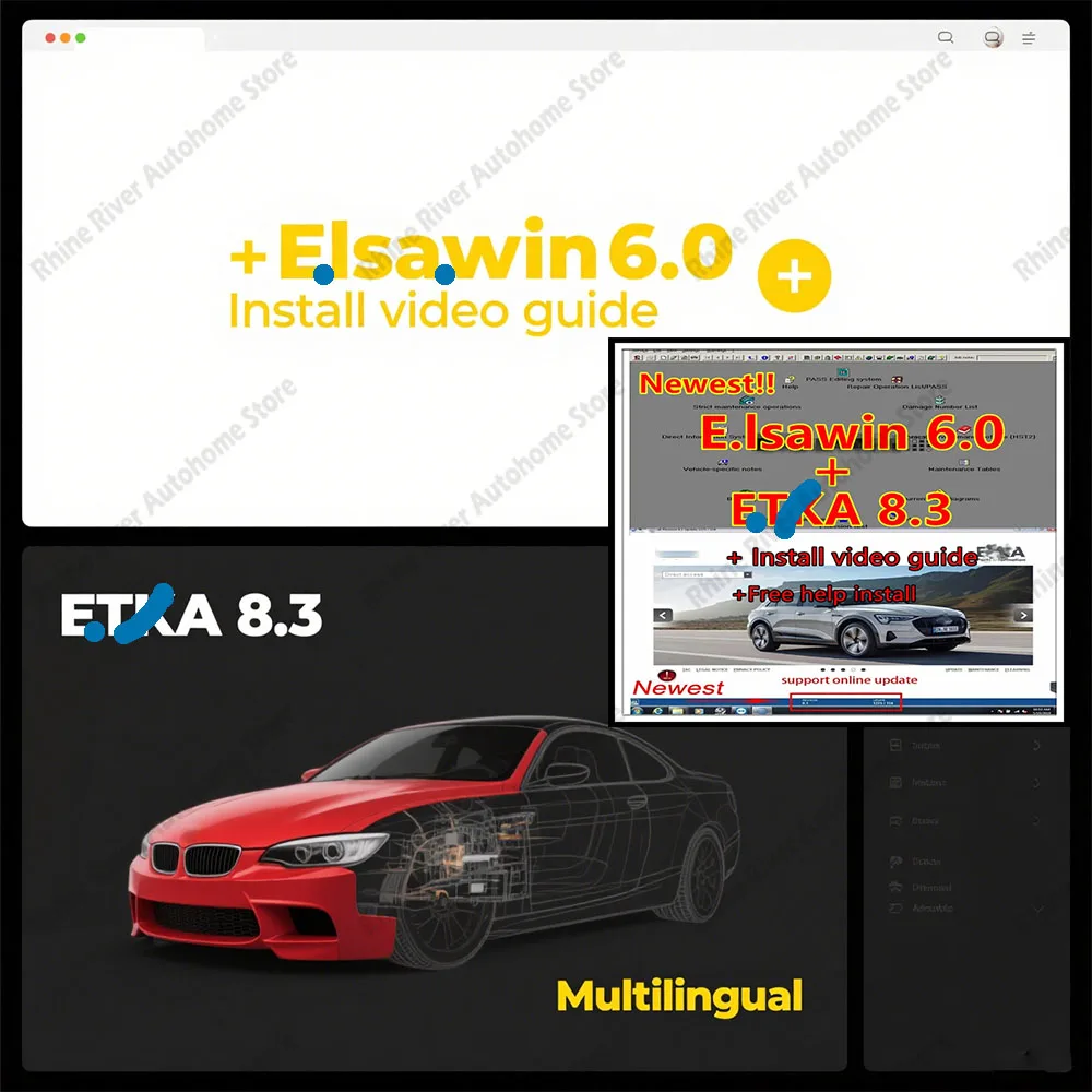 

Car Tools ET 8.5 KA + ET 8.3 KA + ELSAWIN 6.0 Latest Version - V/W Au/di Se/at Sk/oda OEM Parts Catalog & Diagnostic Software