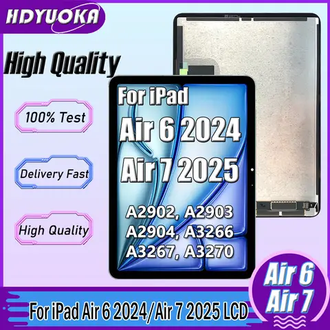 11.0 "pour APPLE iPad Air 6 2024 Air 7 2025 A2902 A2903 A2904 A3266 A3267 LCD écran tactile numériseur assemblée remplacement