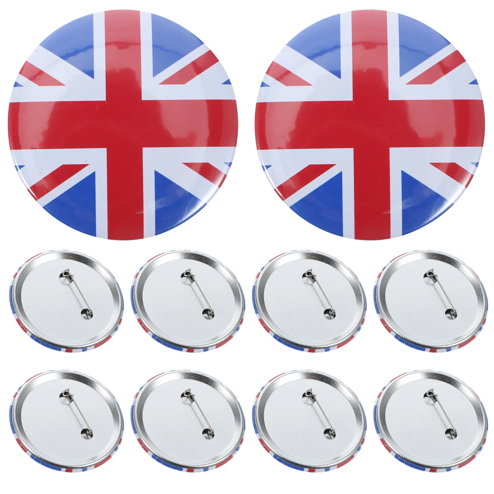 

10Pcs England Flag Lapel Pin Metal Badge Brooch Sturdy Decorative Patriotism Symbol for Backpacks Jackets Hats Uk Flag