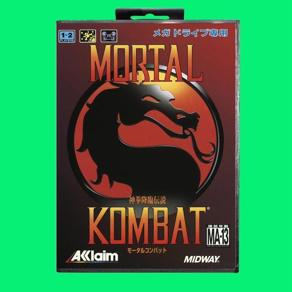 

Mortal Kombat Game Cartridge 16bit MD Game Card With JP Cover Retail Box For Sega Mega Drive