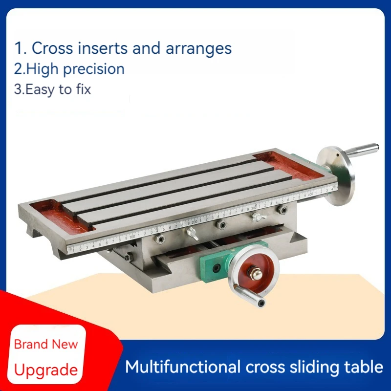 Multi-Function Precision Cross Sliding Table Mini Drilling And Milling Machine Drag Plate Bi-Directional Moving Dovetail Manual