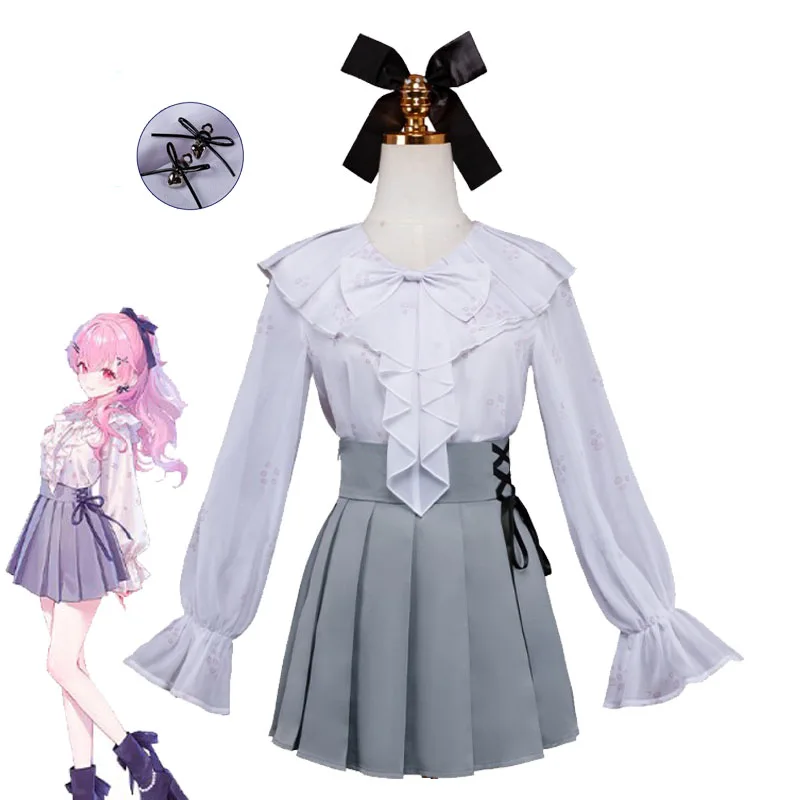 

PRSK Momoi Airi Cosplay Costume PJSK MORE MORE JUMP! Airi's JK Uniform Skirt Virtual Idol Stage Outfits Women Size