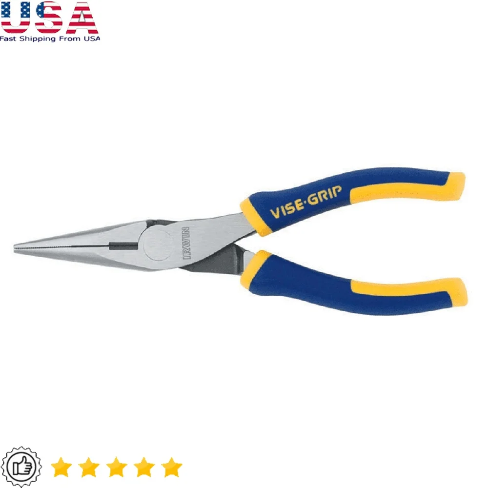 

Прочные плоскогубцы с длинным носом, 6-дюймовые пробки, никель-хромовая сталь, удобные ручки, индукционные закаленные режущие края, обработанные губки