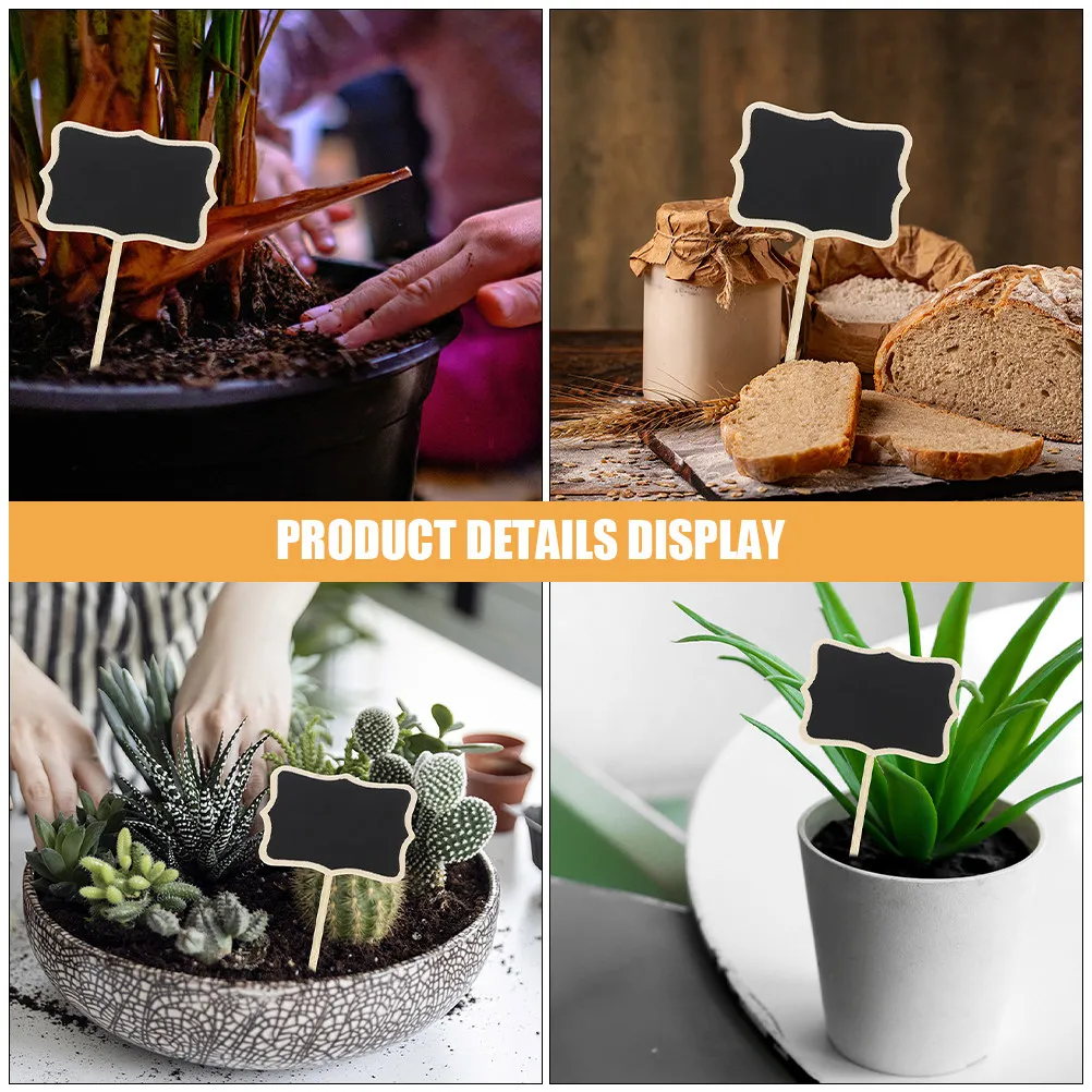 20Pcs Small Chalkboard Signs Mini Chalkboard Stands for Food Labels Buffet Table Cake Pops Cupcake Toppers Craft Display Garden