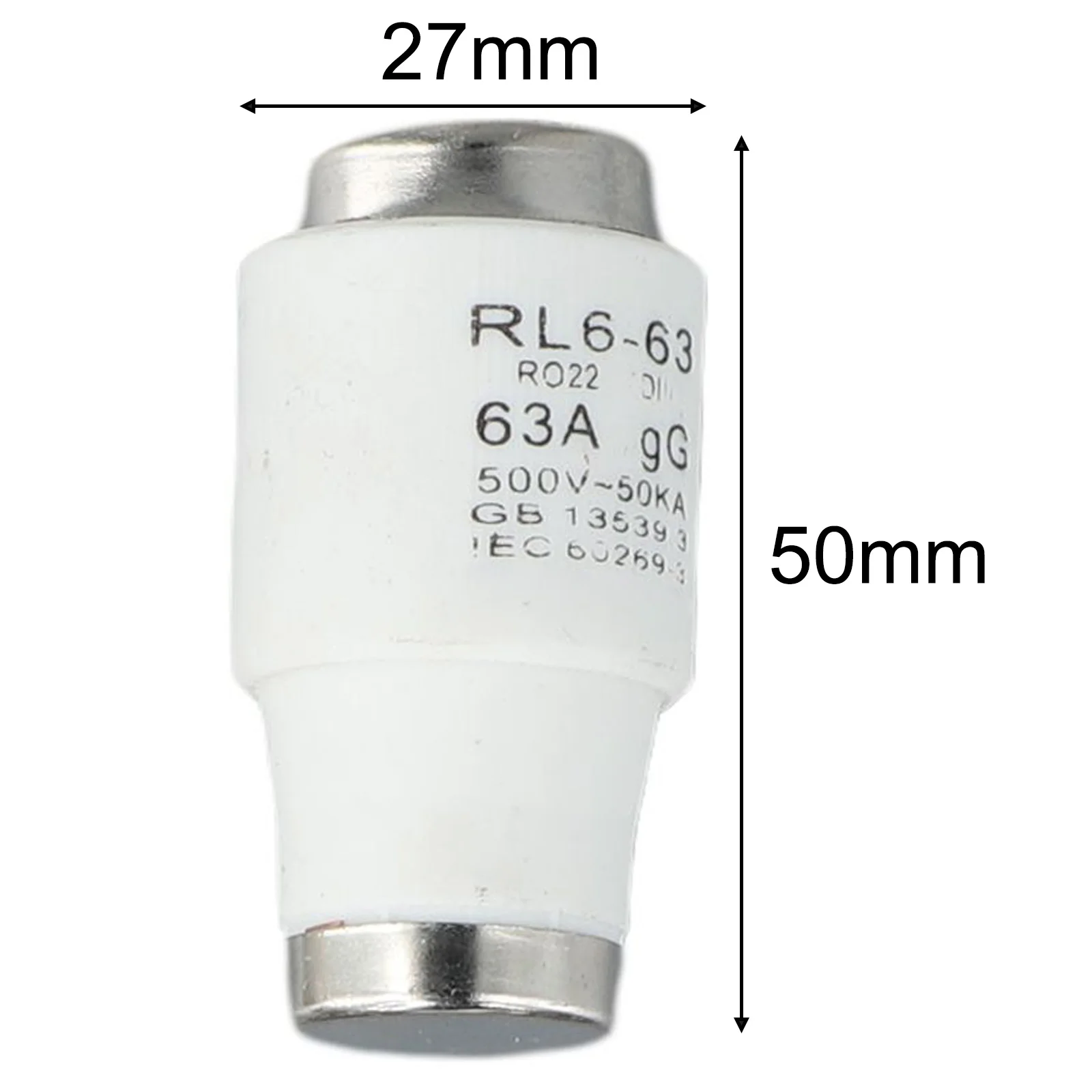 Electrical Protection 63A Fuse Internal Copper Material Overload Protection High-Strength Earthenware Safe Operation