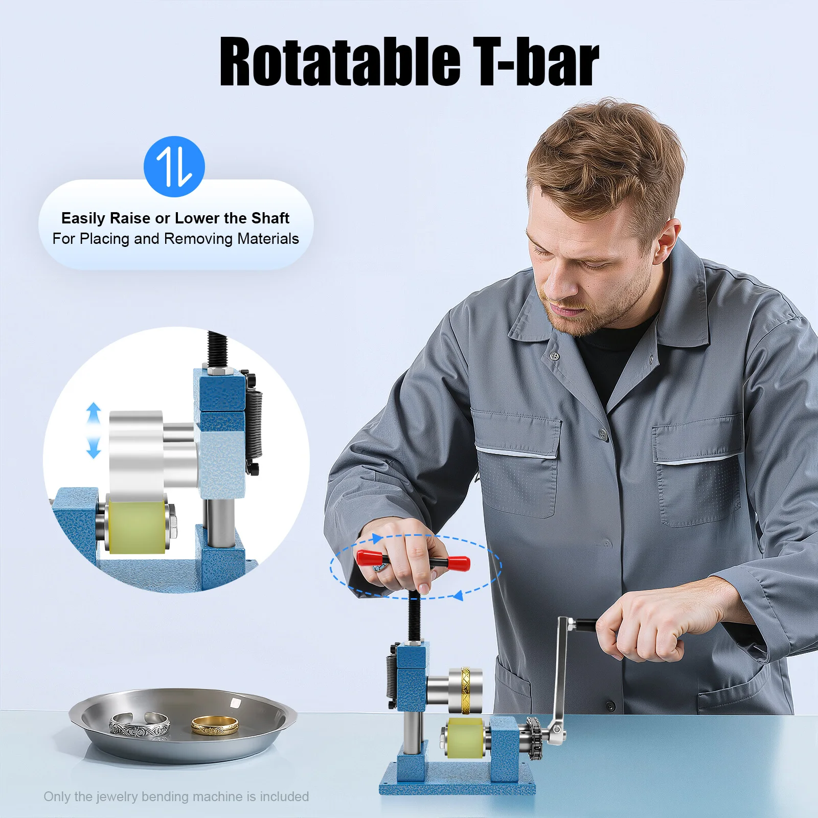 Bracelet Rolling Machine Manual Ring Bending Rounding Tool Gold Shaping Jewelry Making Equipment for Jewelry Stores