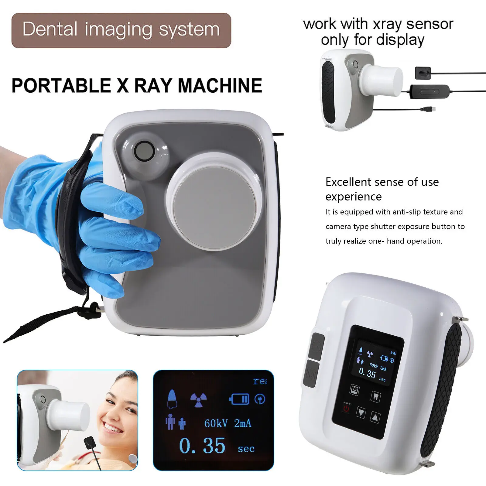 

Portable Dental Digital X-ray Machine High Frequency Xray Unit System Handheld