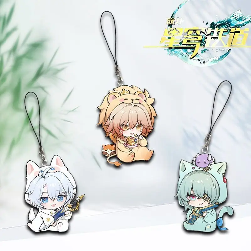 Honkai:Star Rail Dorm Boy Acrylic Keychain Strap Lanyard For Mobile Phone Case Car Key Chains Cover Hang Cotton Doll Accessories
