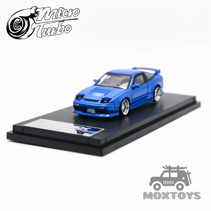 Micro Turbo 1:64 180SX TPYE X blu metallizzato pressofuso modello di auto