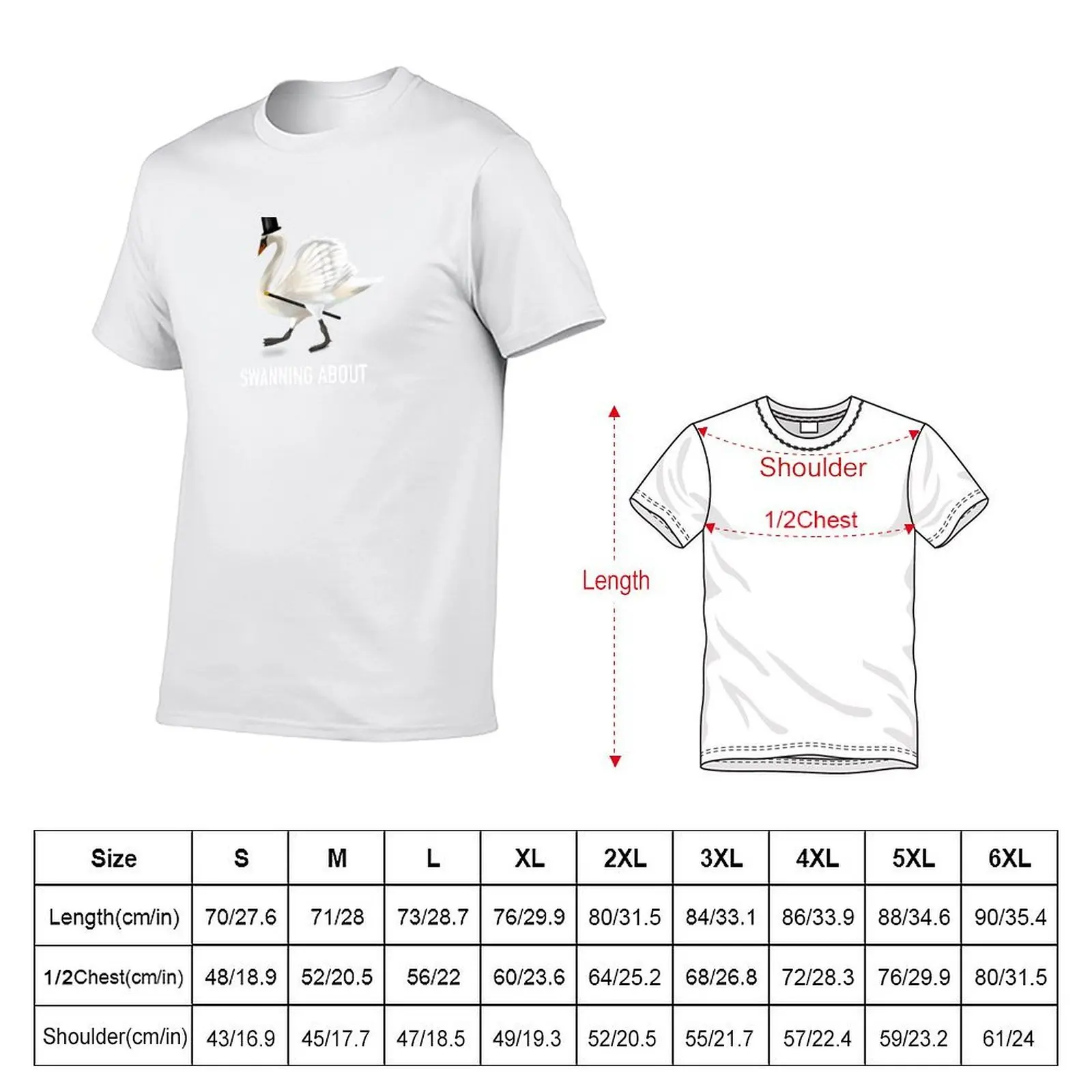 Swanning About T-Shirt t shirts for man graphic vintage man t shirts high quality luxury brand T-Shirt