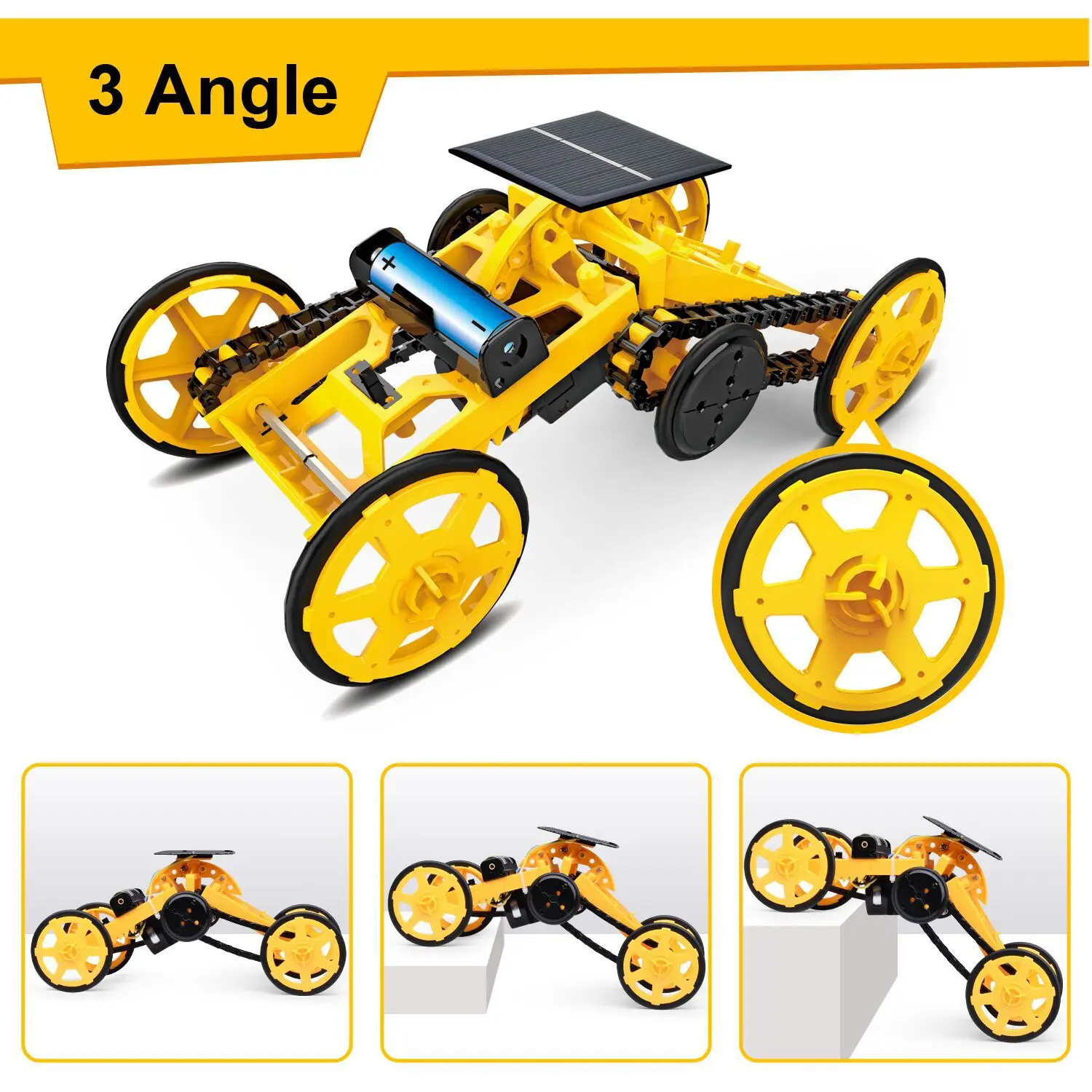 DIY Montar Kit para Crianças, Brinquedo Solar, Conjunto Robótico, Carro de Escalada All-Wheel-Drive, Jogos STEM, Brinquedos Educativos, Presente Kids