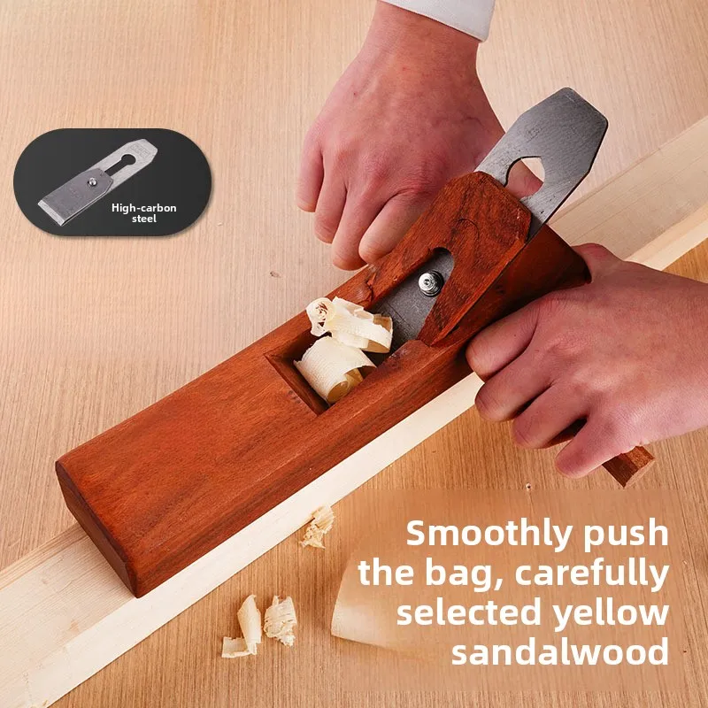 Yellow Sandalwood Hand Plane Style Manual Wood Planer Woodworking Shaping