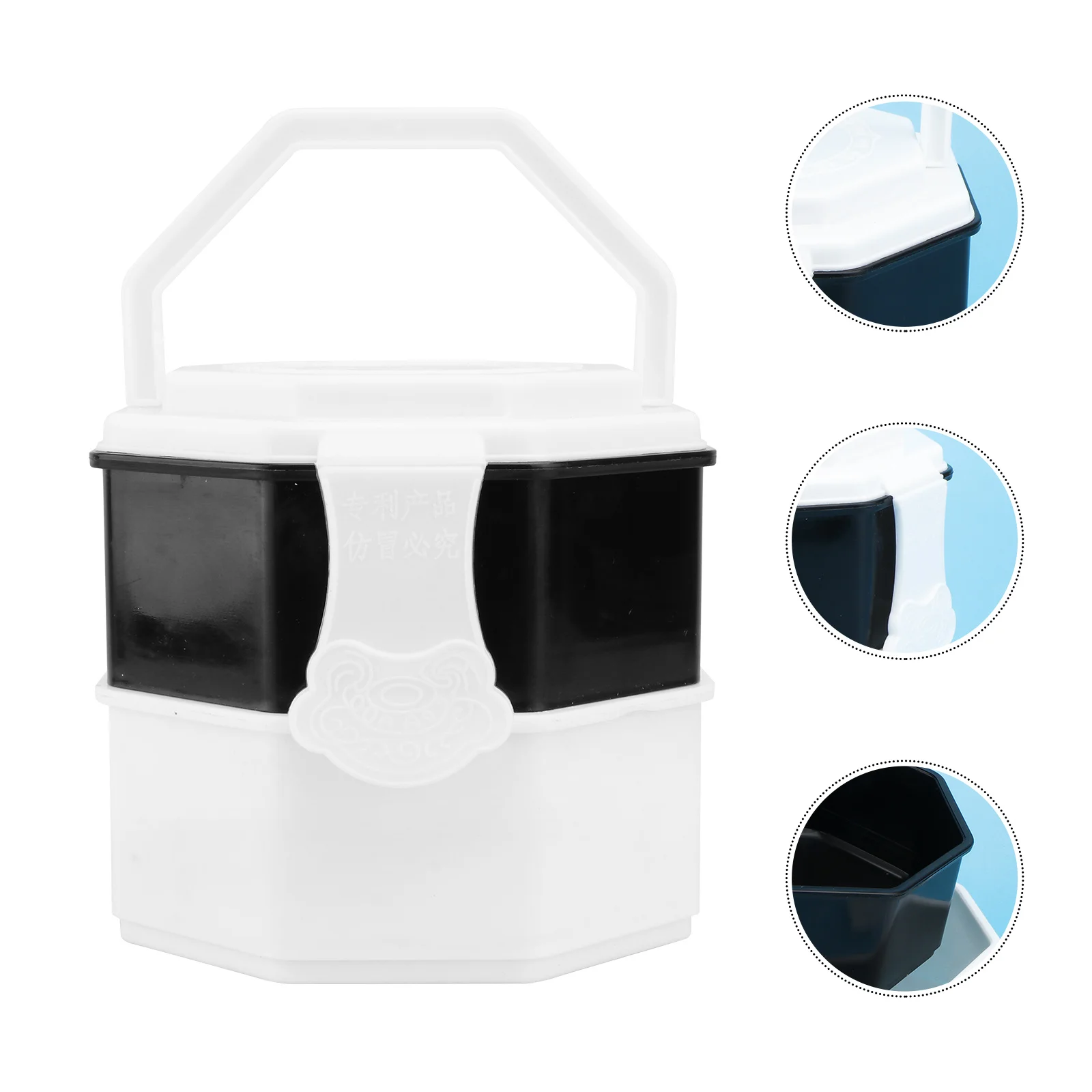 

1pc Go Pieces Holder Portable Black White Chess Stones Container Large Capacity Outdoor Storage Can Chess Accessory