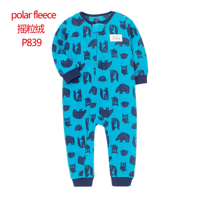 2T Toddler Baby Clothes Romper Children  Fleece Outdoor Clothing Winter Warm Climbing Jumpsuit Zipper One-piece Coverall Pajamas