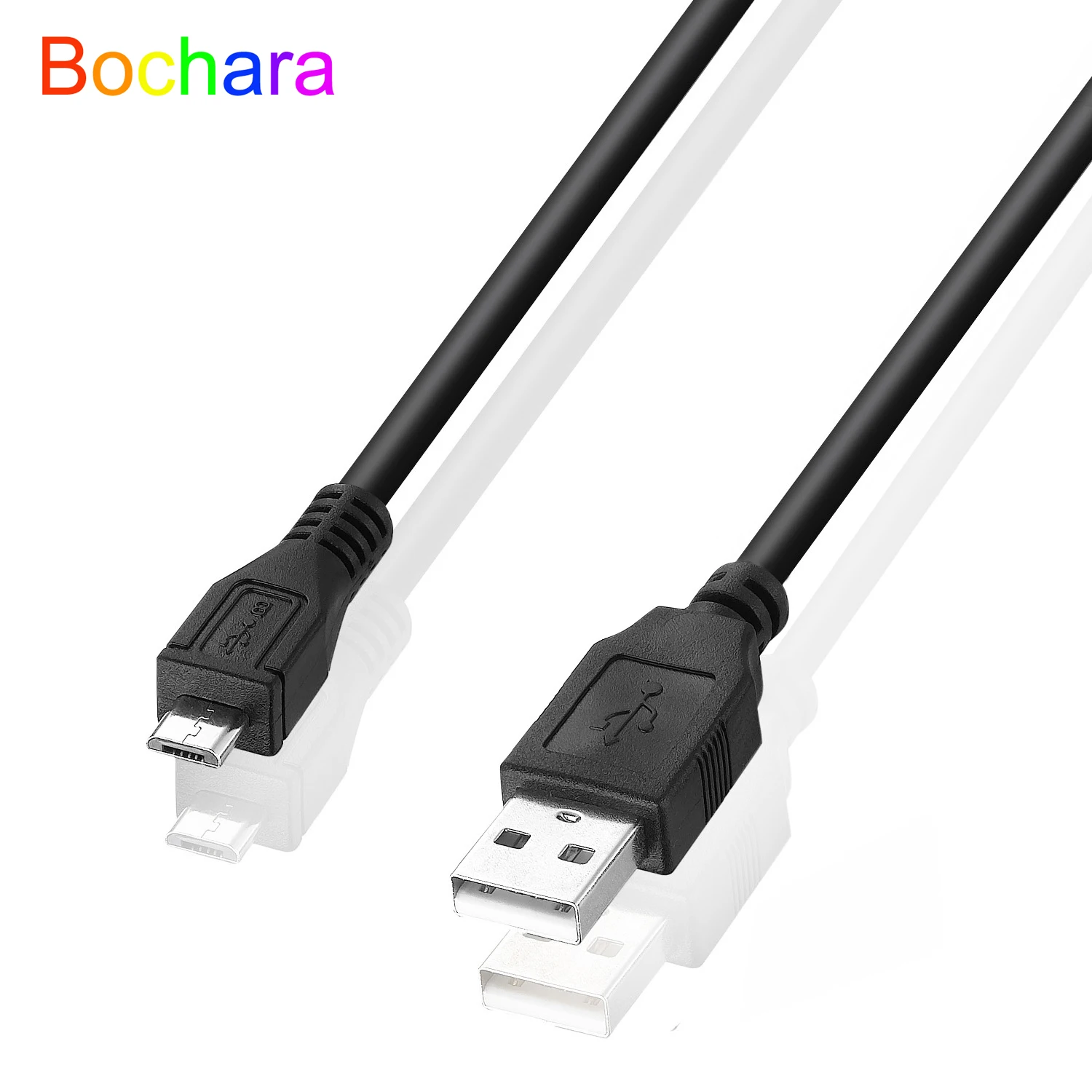 Bochara Micro USB 2.0 kabel USB 2.0 typu męski do mikro B folia męska + pleciona ekranowana 1.5m 3m 5m