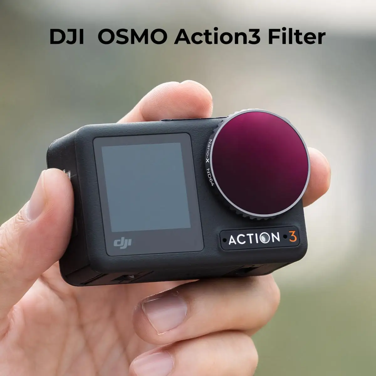 K & F Concept ND64 Filter lensa untuk DJI Osmo AKSI 3 dengan Film hijau antiair satu sisi antirefleksi antigores