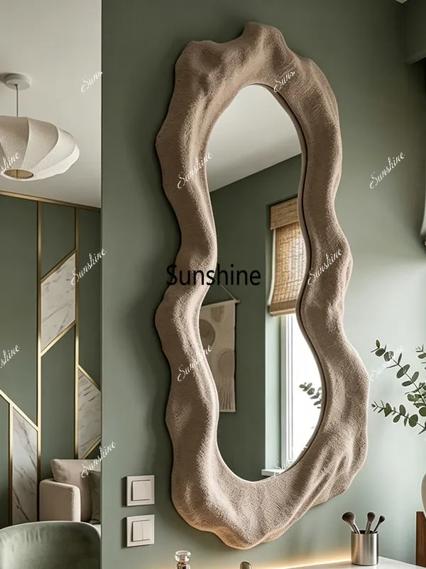 Nordic irregular art mirror wall-mounted makeup mirror