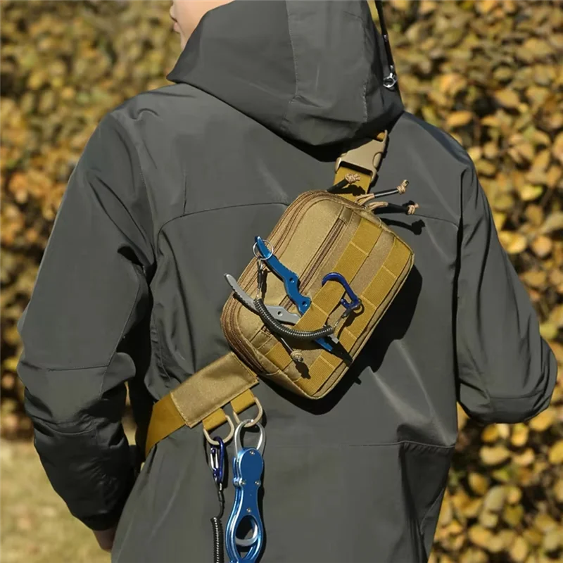 

B48B-сумка для рыбалки, набедренная сумка Molle, поясная сумка, нейлоновая поясная сумка для улицы для кемпинга, аксессуары для хранения приманок