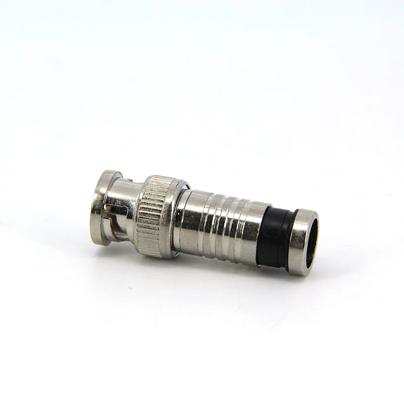 Security System press BNC male Compression Connector Jack for Coaxial RG59/RG60 no solder Cable
