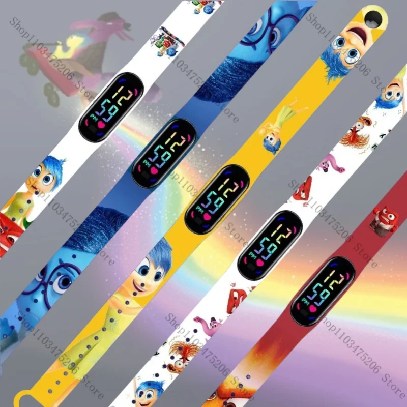 Montres Disney Inside Out Anime pour enfants, poupées de dessin animé, jouets mignons pour filles et garçons, cadeaux d'anniversaire, joie, peur, colère, dégoût, 20esse, nouveau