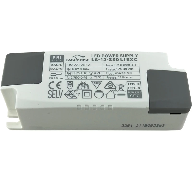 12W ballast LED control device downlight constant current drive power supply Driver 350ma CCC