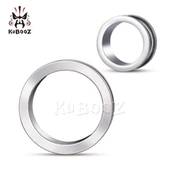 KUBOOZ Titanium  Ear Tunnels Piercing Ring Gauges Screw Expanders Body Jewelry Earrings 2PCS