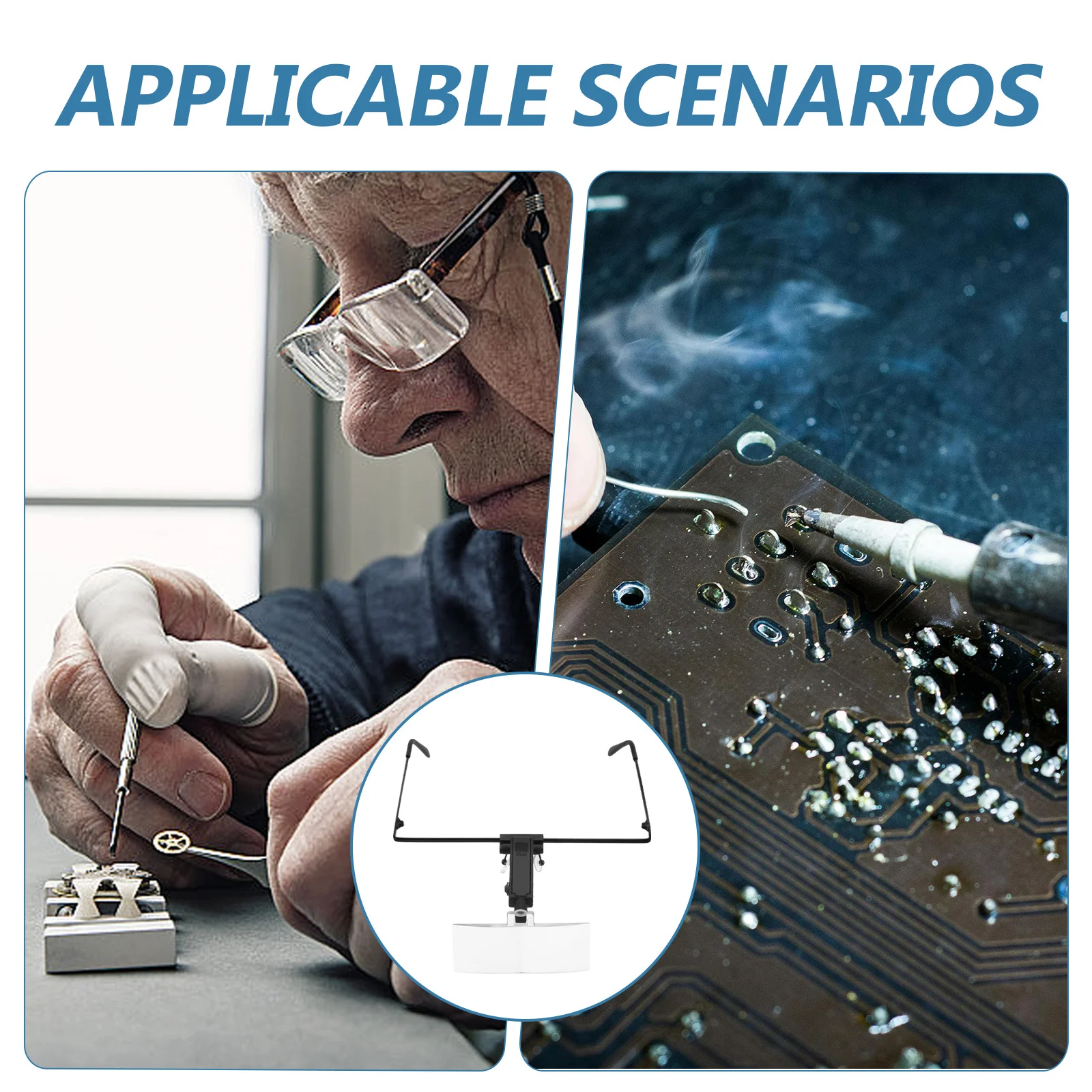 

Head Magnifier Glass For Circuit Board Repair With Led Light High Definition Hands Jewelry Making Reading Glass