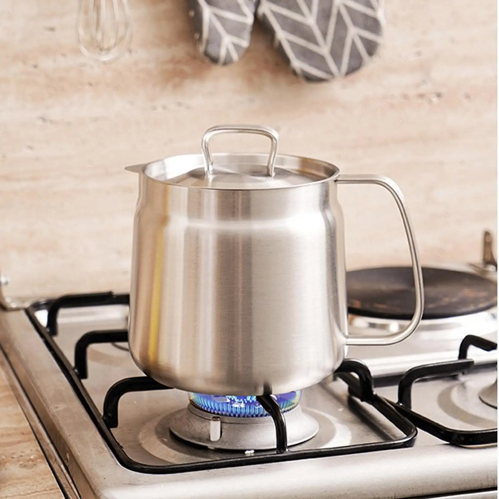 

Контейнер для жира из нержавеющей стали с ситечком, емкость для хранения масла, жиросборник для дома, фермерского дома, ресторана, кухни